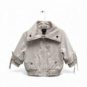 Kersh Womens Corduroy Cropped Jacket Beige Size M